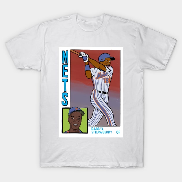 Darryl Strawberry - Homer at the Bat Simpsons Baseball Card Tee T-Shirt by cousscards